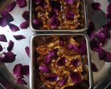 A picture of step 4 of Dry fruit rose petals chikki.