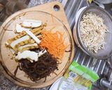 Hình bước làm 1 của món Bún xào giá đậu (chay mặn đều ăn được)