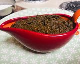 A picture of step 2 of Pudina thogayal recipe | mint thogayal.