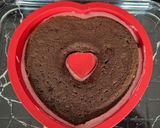 Une image de l'étape 3 de Gâteau coeur saint Valentin coeur mousse framboises.