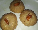 A picture of step 21 of Tricolor coconut laddu.