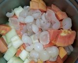 Foto langkah ke 1 dari resep Es buah cosu(cocopandansusu).