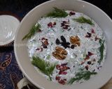 A picture of step 13 of Abdoogh Khiar (Iranian cold cucumber soup).