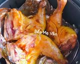 Hình bước làm 3 của món Xôi hoa đậu biếc đùi gà nướng nồi chiên ko dầu