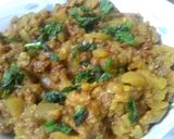 A picture of step 9 of Lauki qeema.