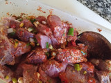 Carre de cerdo a mi estilo con arroz al azafrán