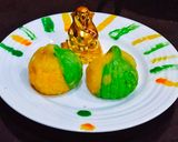 A picture of step 4 of Tricolour Mava Modak.