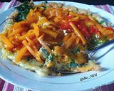 Foto langkah ke 5 dari resep Telur Dadar dengan Pokcoy & Wortel (FU YUNG HAI).
