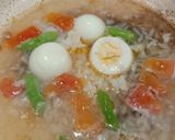 Foto langkah ke 4 dari resep MPASI 6m Bubur Telur Tomat Buncis.