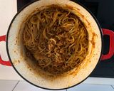 A picture of step 6 of Quick and simple British bolognese pasta.