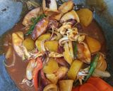 Gambar langkah 3 resipi Sotong Kicap Kari.