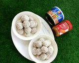 A picture of step 6 of Lotus biscoff biscuit truffle.