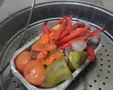 Foto langkah ke 2 dari resep Sambal Terong Hijau Kukus.