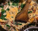 A picture of step 3 of Yui’s take on Spanish omelette.