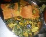 A picture of step 6 of Mooli patta dokli.