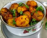 A picture of step 5 of Chatpate Aloo.