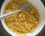 A picture of step 3 of Coconut Besan Burfi.