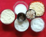 A picture of step 1 of Paneer Milk Coconut Burfi.