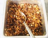 A picture of step 2 of Museli jaggery laddu.