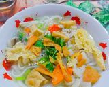 Hình bước làm 5 của món Bánh canh chay sườn chay gà,đậu hủ và nấm bào ngư