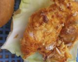 A picture of step 6 of Air-fried chicken zinger burger.