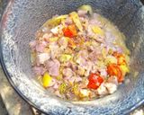 Zöldborsós bográcsragu recept fázis 5 fotója