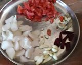 A picture of step 2 of Paneer kaleji.
