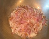 A picture of step 3 of Schezwan Rice.