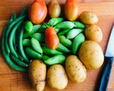 A picture of step 1 of Mix veg stir fry.