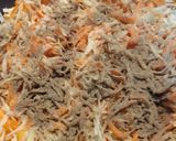 A picture of step 1 of Chicken Spring filling.