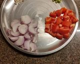 A picture of step 2 of Corn paneer capsicum curry.