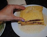 A picture of step 16 of Monte Cristo sandwich.