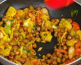A picture of step 5 of Aalu Chana Chaat Street Style Chaat.
