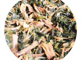 ته چین گوشت و اسفناج