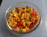 A picture of step 3 of Diet Bhel - Corn Bhel in Papad Cones.