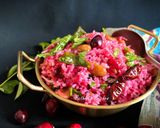 A picture of step 4 of Cranberry Pulihora / Cranberry Rice - South Indian style.