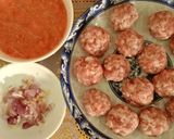 Hình bước làm 1 của món Thịt viên sốt cà chua