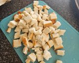 A picture of step 1 of Air Fryer Croutons.