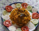 A picture of step 7 of Vidharbha style Masala bhat (lagnachya pangtitla masala bhat).