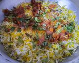 A picture of step 11 of Kashmiri Pulao.