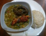 A picture of step 4 of Unripe plantain swallow.