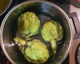 Foto del paso 1 de la receta: Alcachofas a la Montillana. Técnicas de cocción