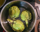 Foto del paso 1 de la receta: Alcachofas a la Montillana. Técnicas de cocción