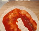 A picture of step 2 of Foldover pizza.