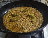 A picture of step 3 of Achari Qeema.
