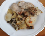 Foto del paso 6 de la receta: Pollo al horno con manzana