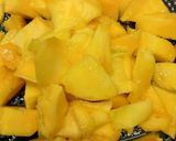 A picture of step 1 of Mango Popsicles.