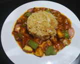 A picture of step 3 of Chicken menchurian.
