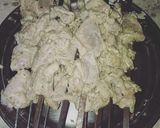 A picture of step 1 of Chicken Haryali Tikka.