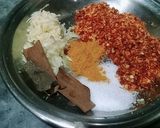 A picture of step 5 of Chicken Cinnamon Karhai.